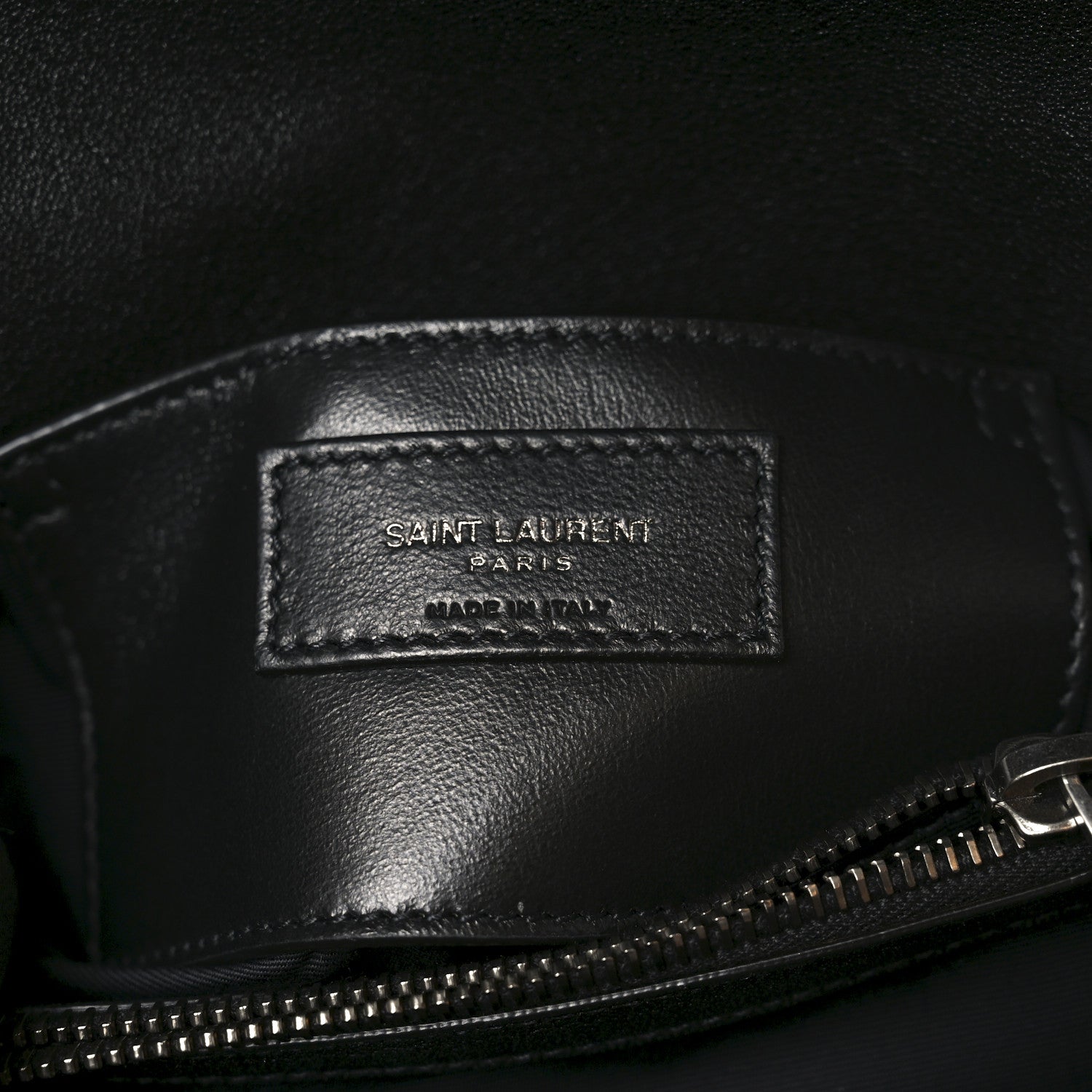 Saint Laurent Sheepskin Matelasse Chevron Monogram Medium College Bag Black 6 of 11