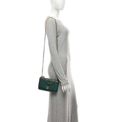 Chanel Calfskin Quilted Perfect FIt Wallet On Chain WOC Green 12 of 12