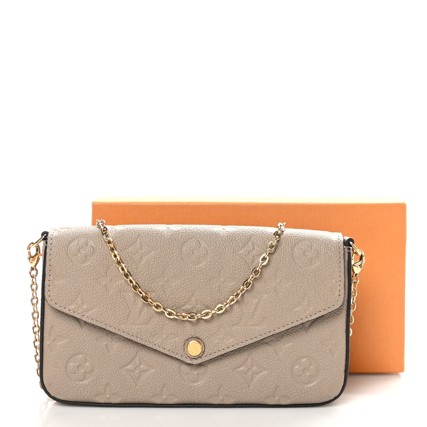 Louis Vuitton Empreinte Pochette Felicie Chain Wallet Tourterelle 10 of 10