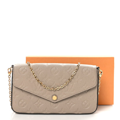 Louis Vuitton Empreinte Pochette Felicie Chain Wallet Tourterelle 10 of 10
