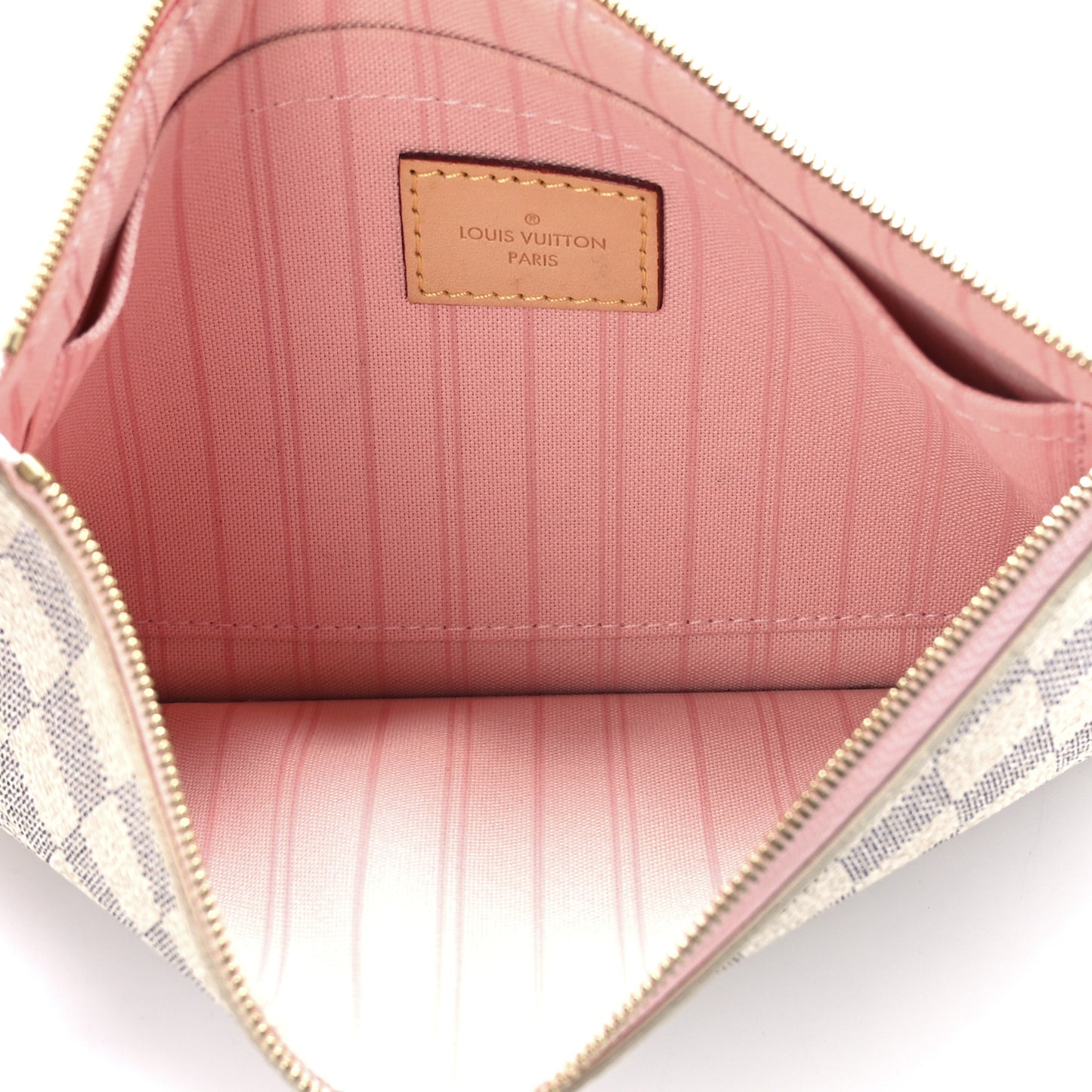 Damier Azur Neverfull MM GM Pochette Rose Ballerine
