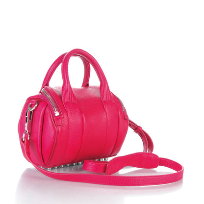 Alexander Wang Pebbled Lambskin Mini Rockie Fuchsia Rhodium Hardware 3 of 6