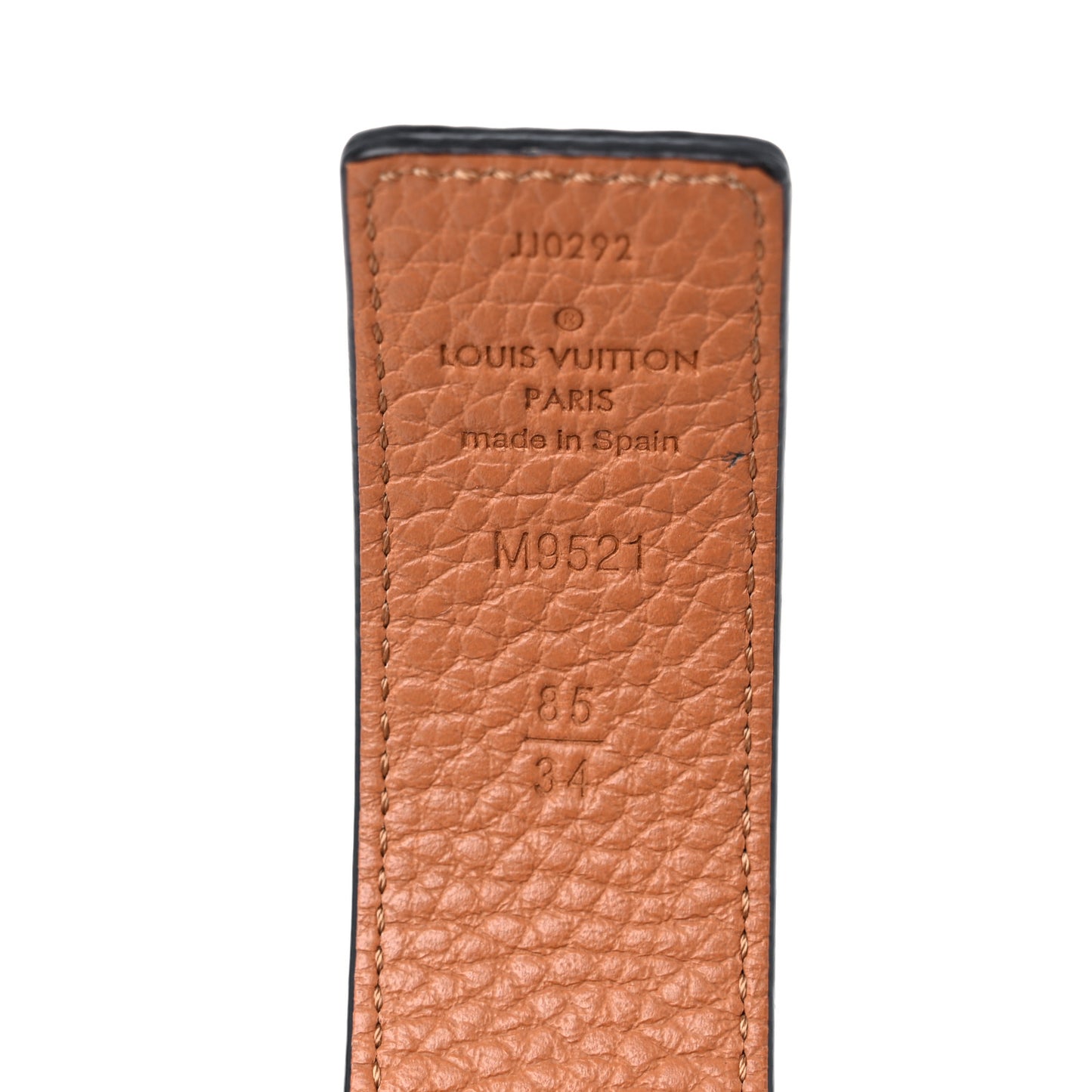 Taurillon Calfskin 30mm LV Initiales Reversible Belt 85 34 Black