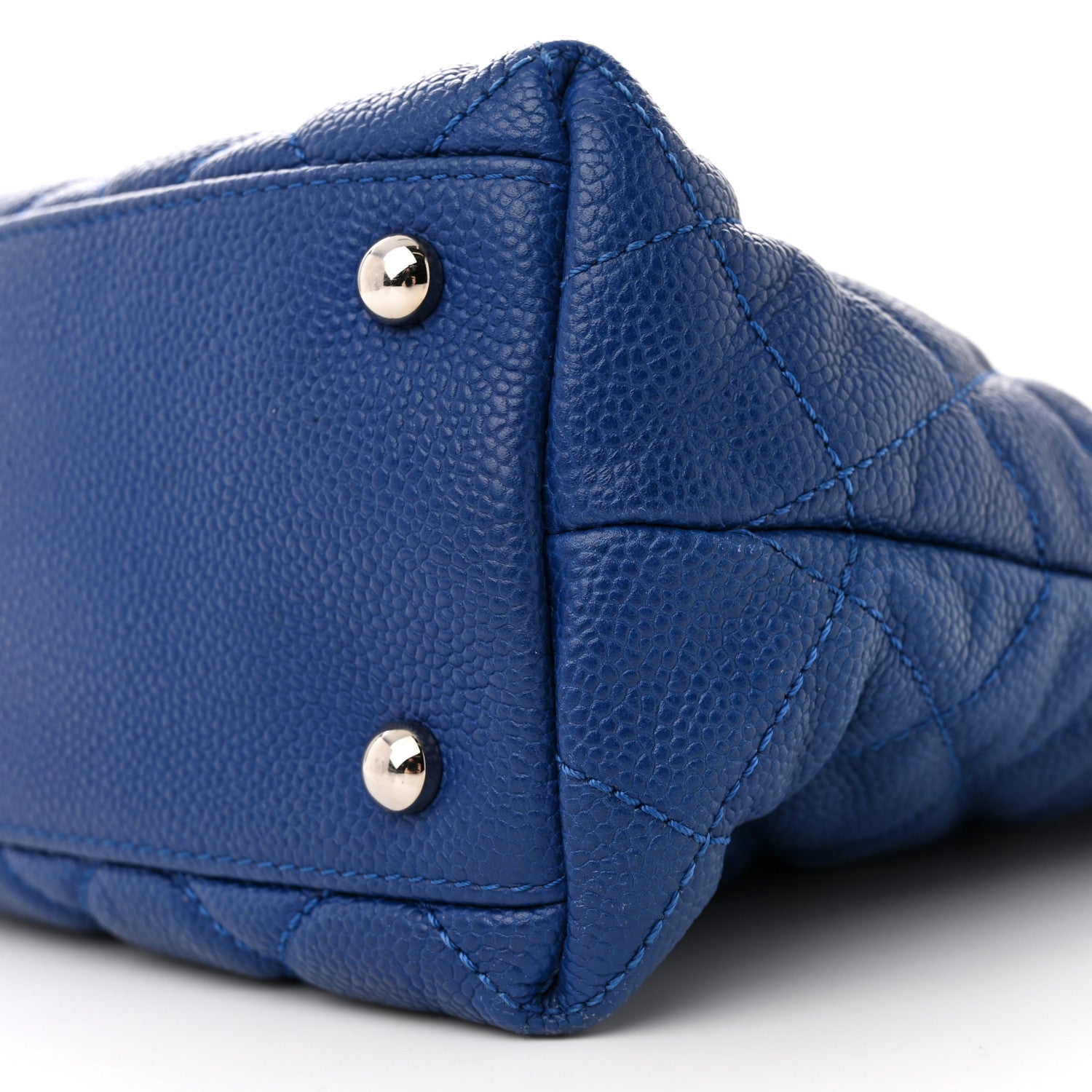 Chanel Caviar Quilted Easy Zip Tote Cobalt Blue 10 of 12