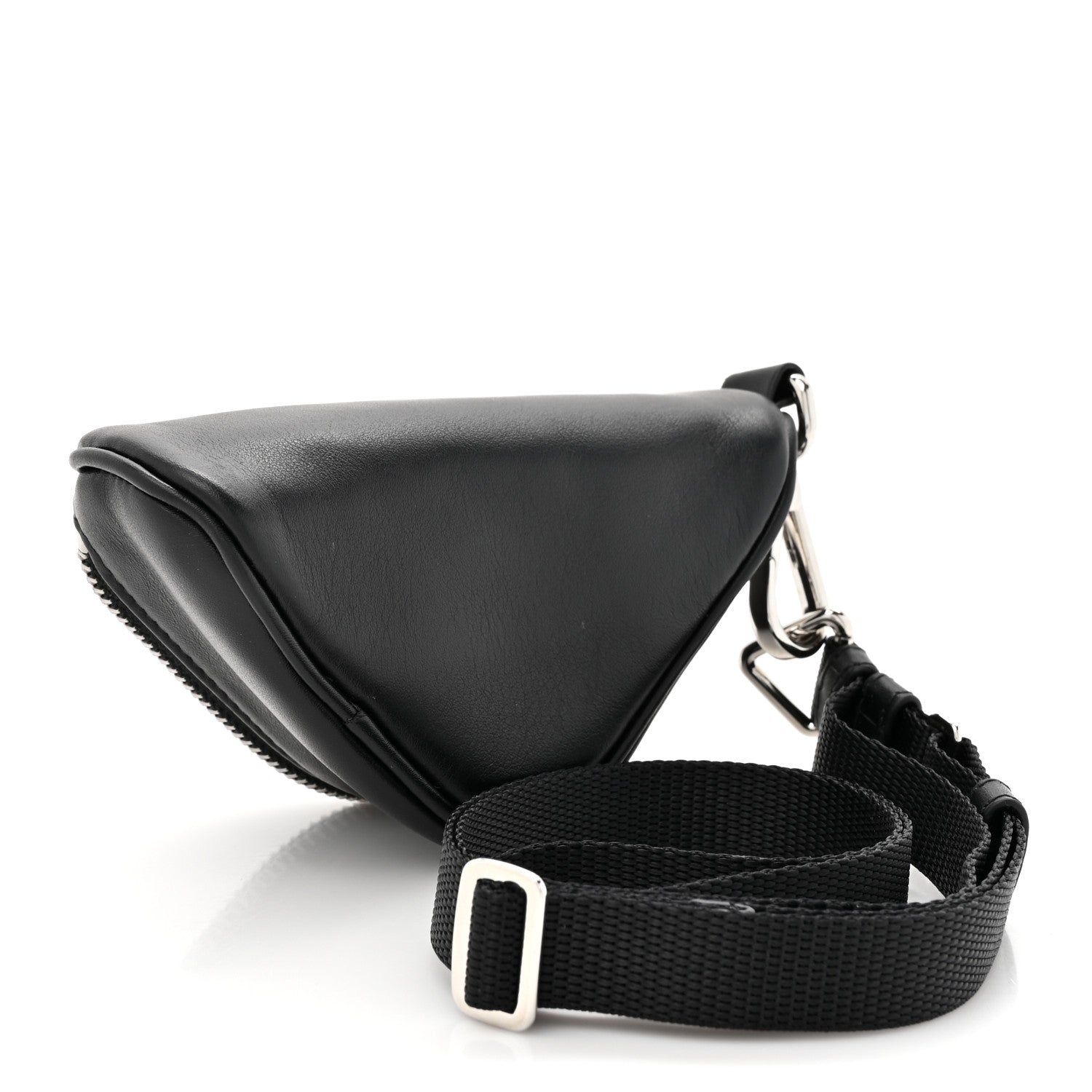 Prada Nappa Mini Triangle Pouch With Strap Black 3 of 10
