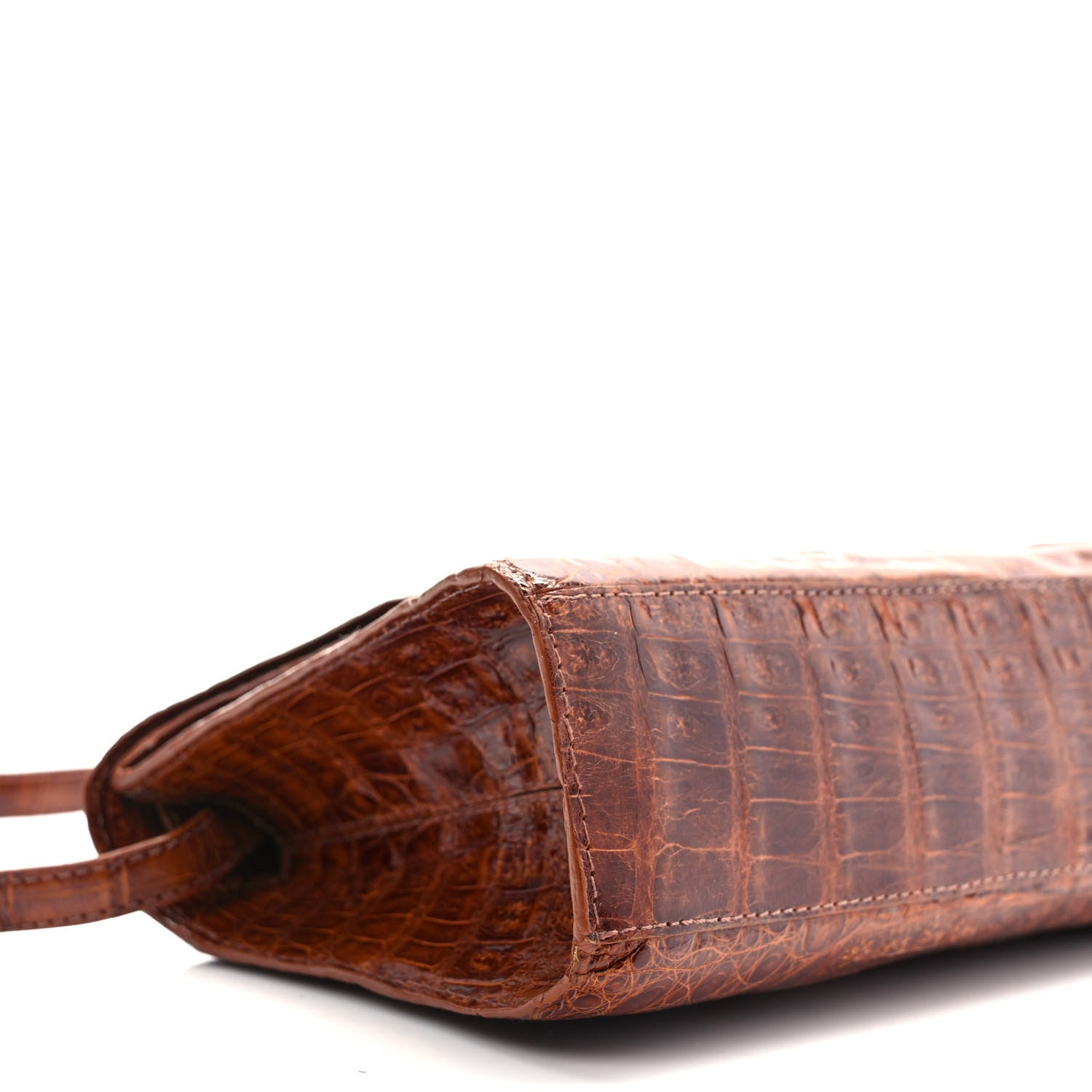 Nancy Gonzalez Crocodile Envelope Shoulder Bag Cognac 7 of 9