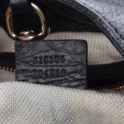 Gucci Pebbled Calfskin Large Soho Chain Shoulder Bag Black 7 of 12