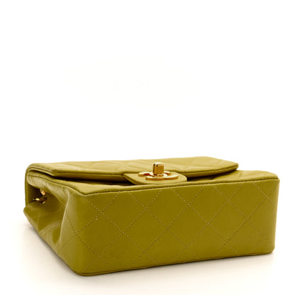 Chanel Lambskin Quilted Mini Square Flap Green 3 of 10