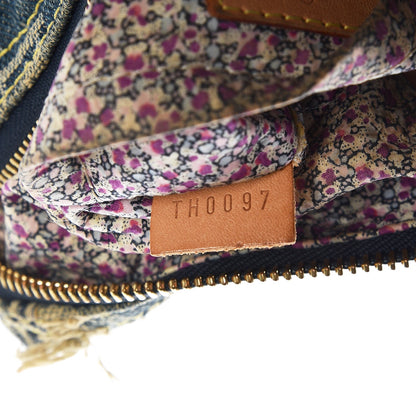 Louis Vuitton Denim Patchwork Speedy 30 Blue 7 of 17