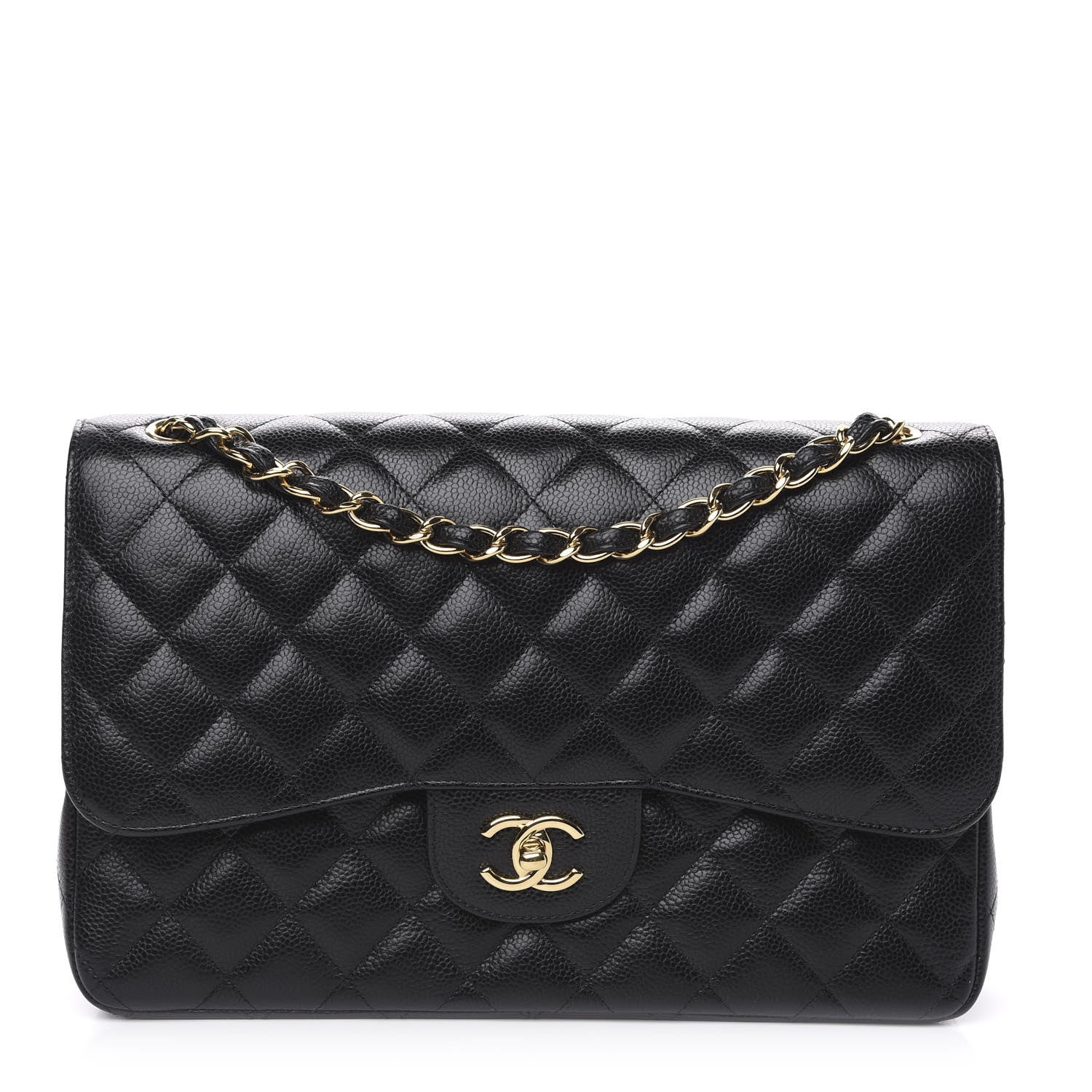Chanel Caviar Quilted Jumbo Double Flap Black 1 of 10
