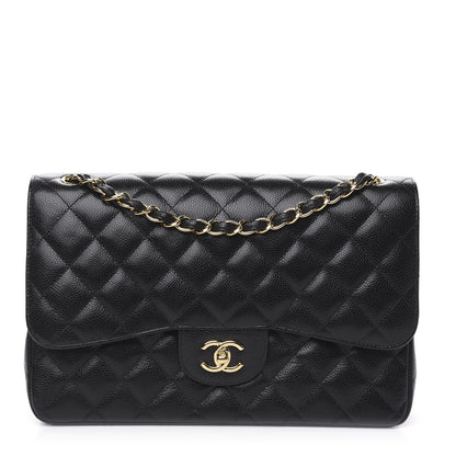 Chanel Caviar Quilted Jumbo Double Flap Black 1 of 10