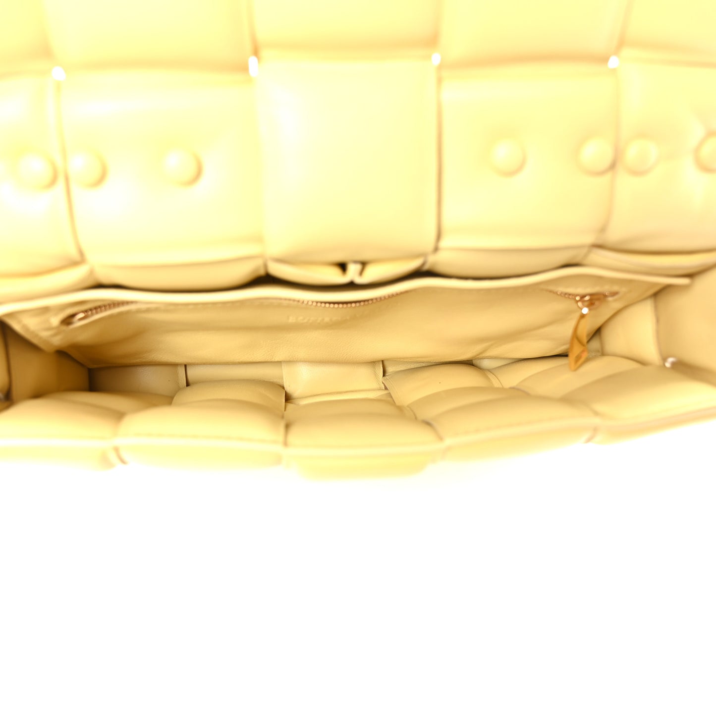 Lambskin Maxi Intreccio Padded Chain Cassette Crossbody Bag Corn