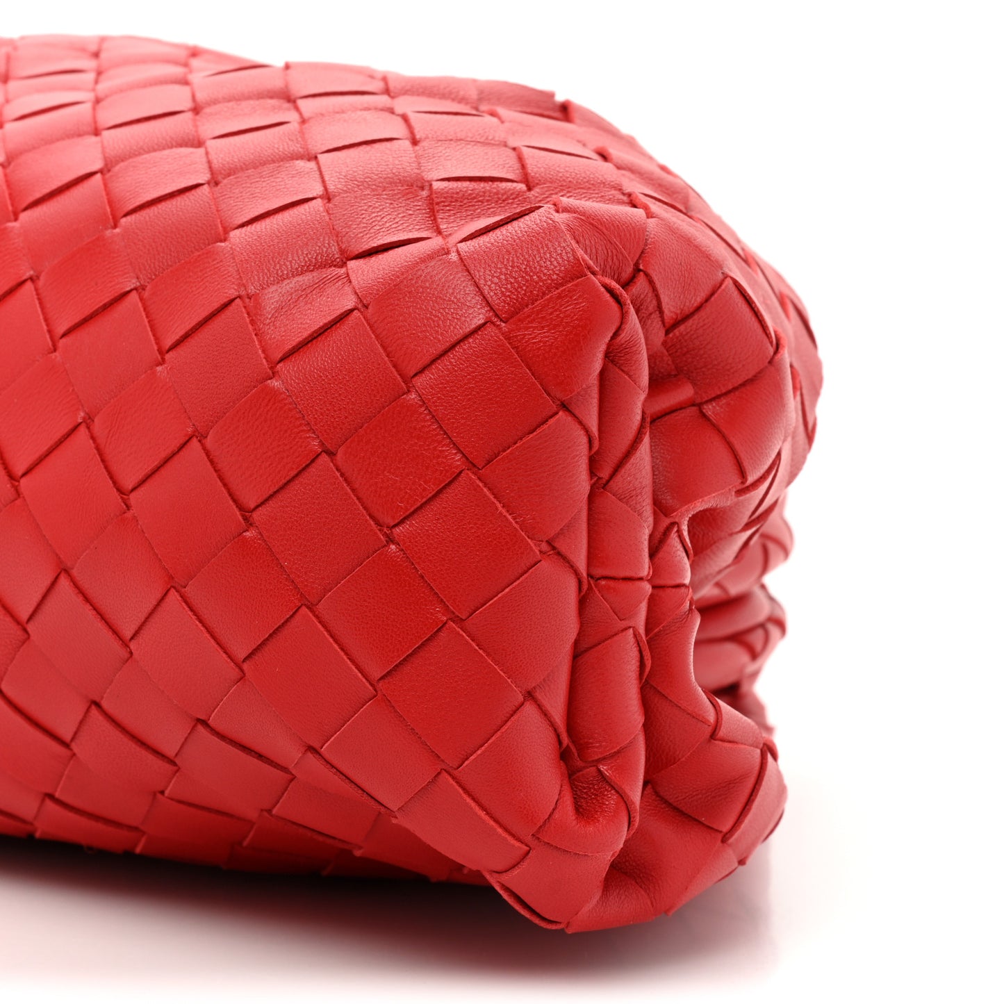 Nappa Maxi Intreccio The Pouch Oversized Clutch Red