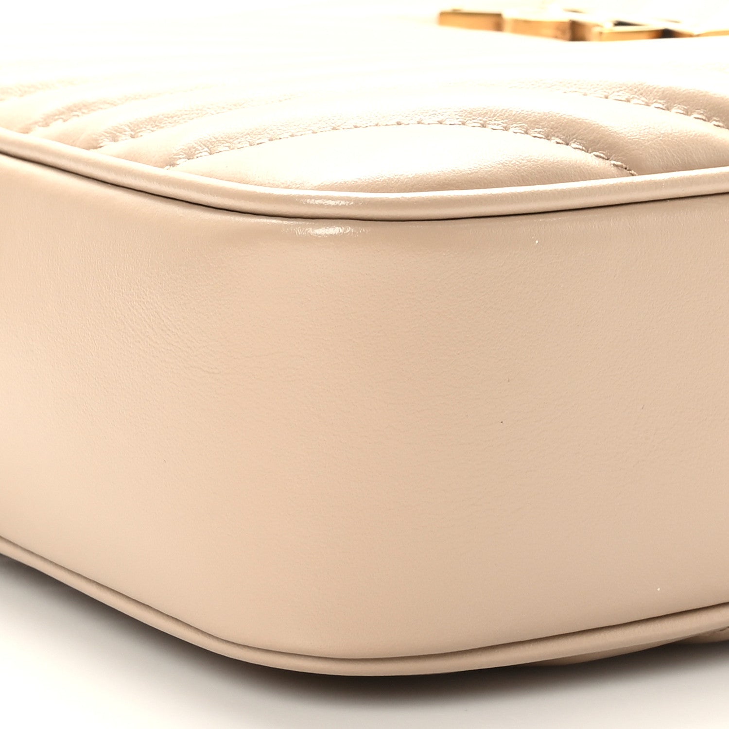 Saint Laurent Calfskin Matelasse Monogram Lou Camera Bag Dark Beige 8 of 10