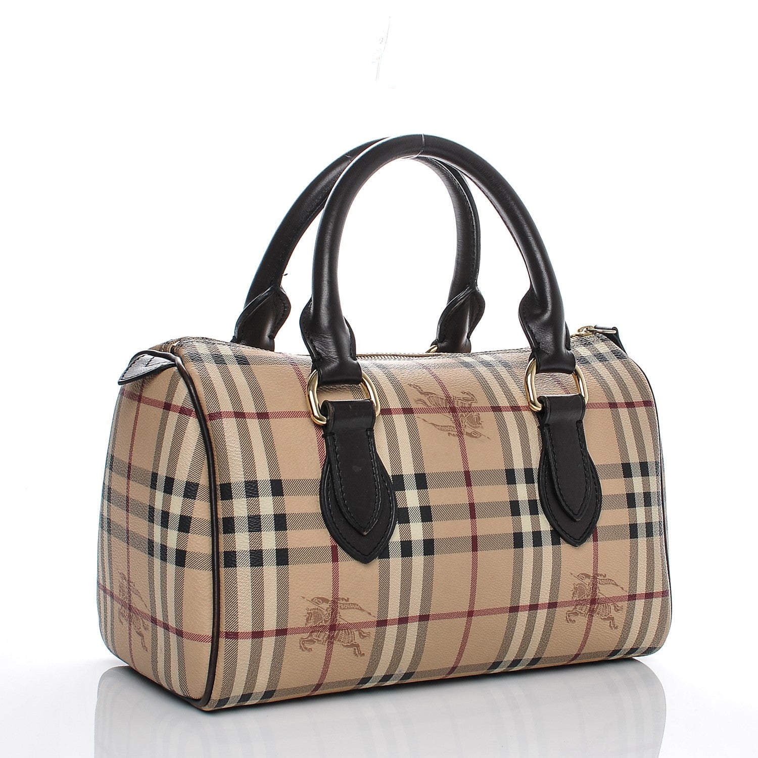 Burberry Haymarket Check Small Chester Bowling Bag Chocolate 3 of 7