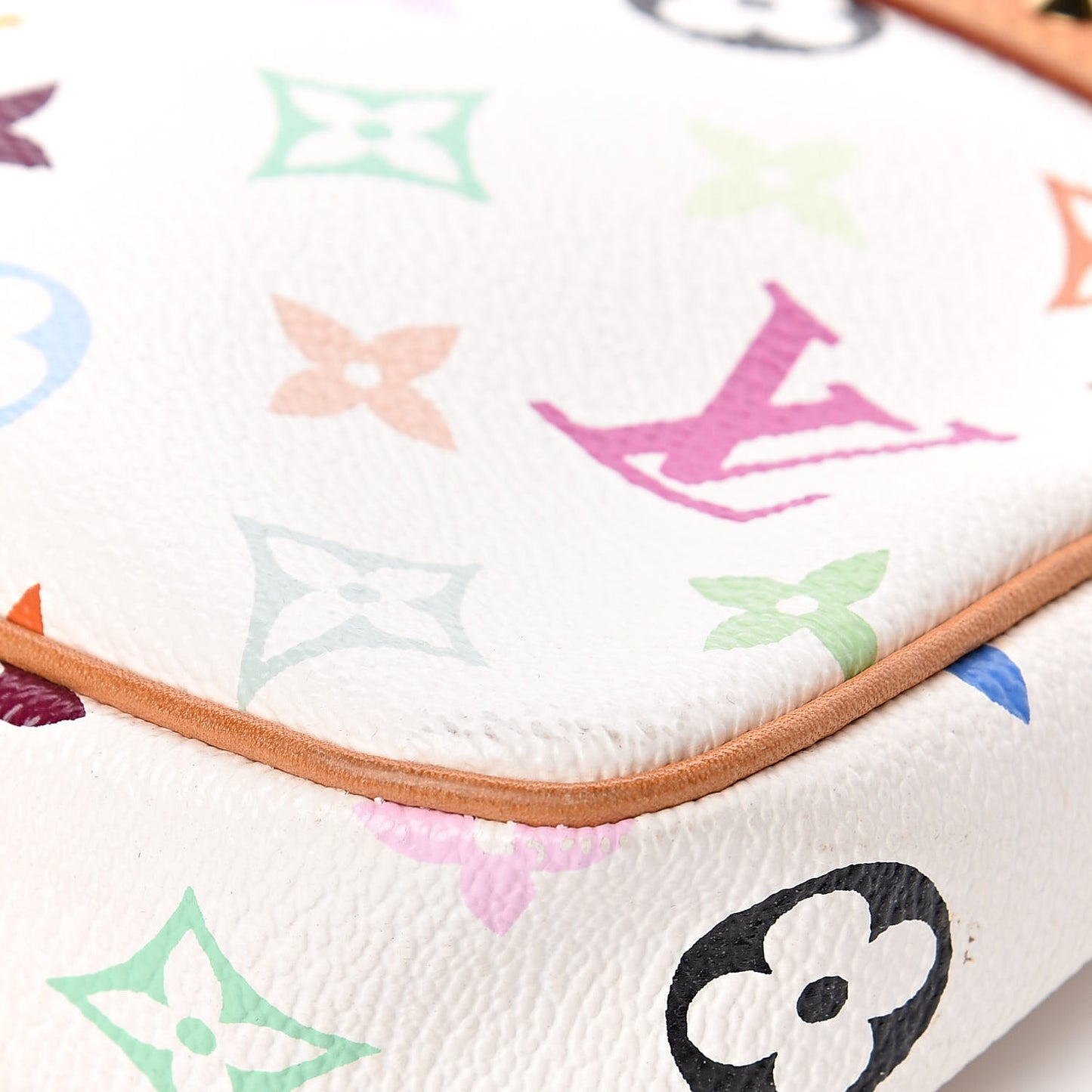 Monogram Multicolor Pochette Accessories White