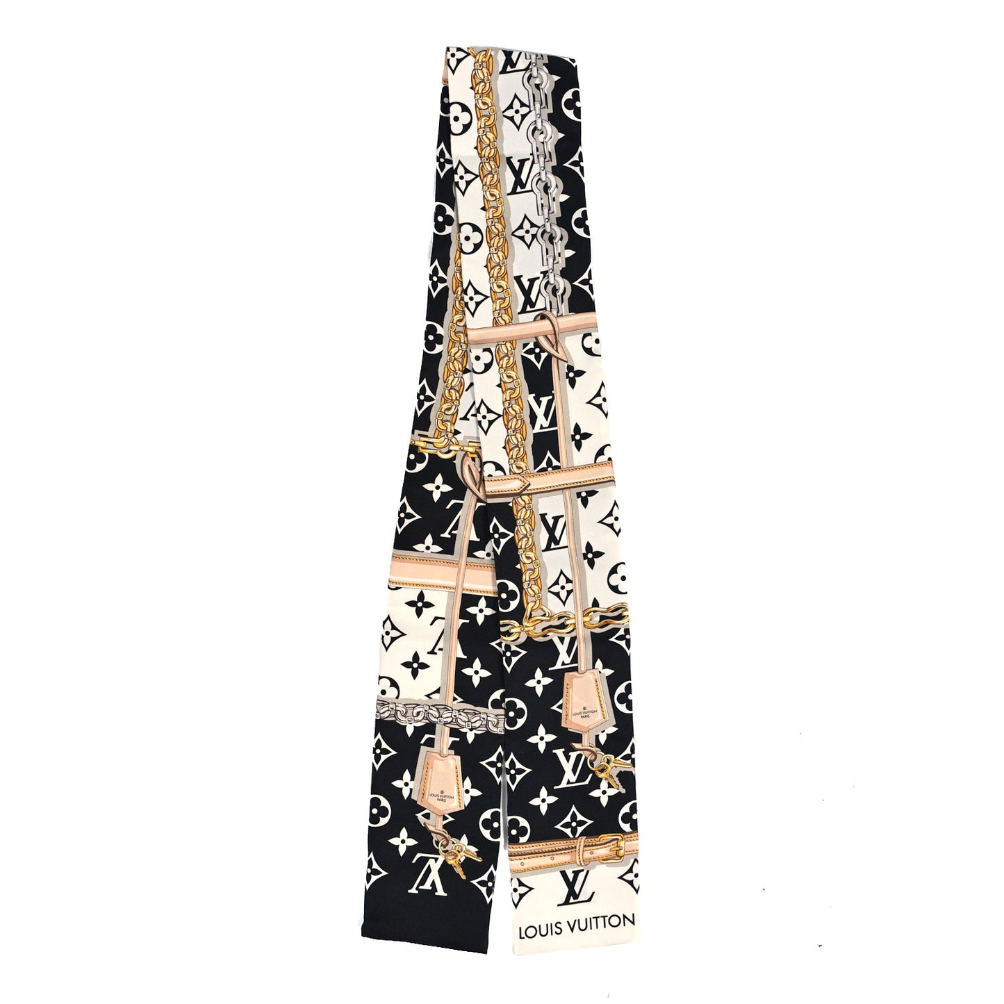 Silk Monogram Confidential Bandeau Black