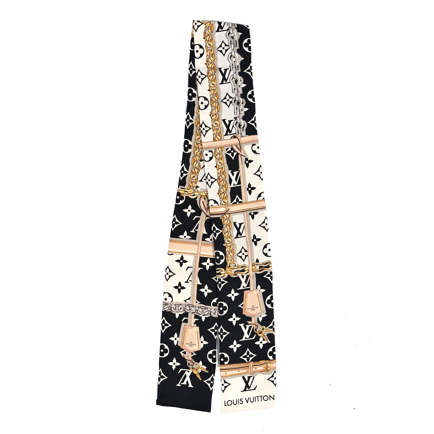 Louis Vuitton Silk Monogram Confidential Bandeau Black 2 of 3
