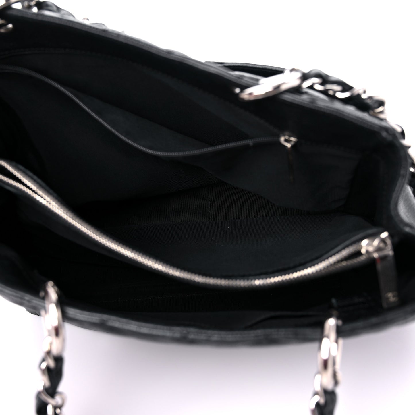Caviar Quilted Grand Shopping Tote GST Black