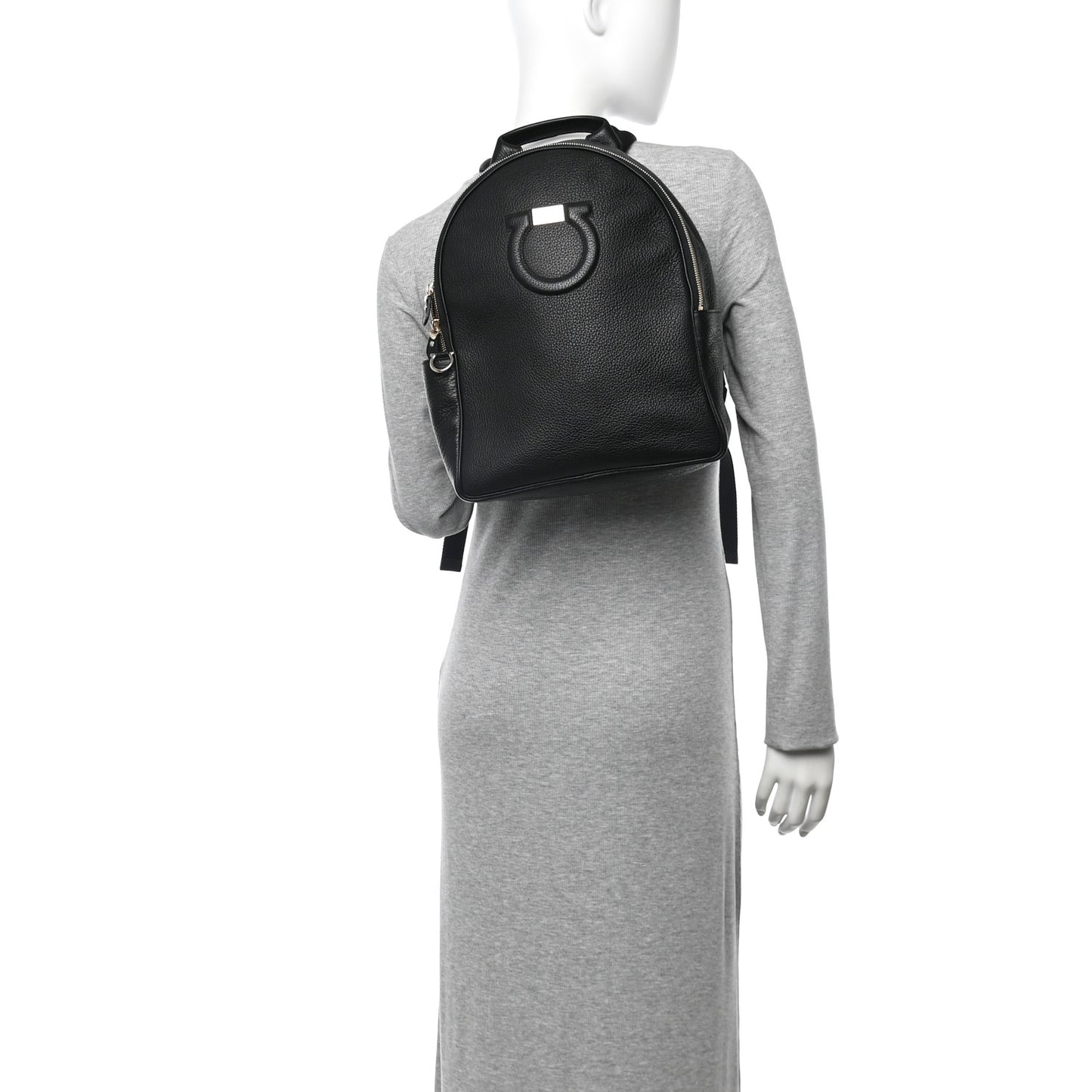 Calfskin Gancio XL City Backpack Black