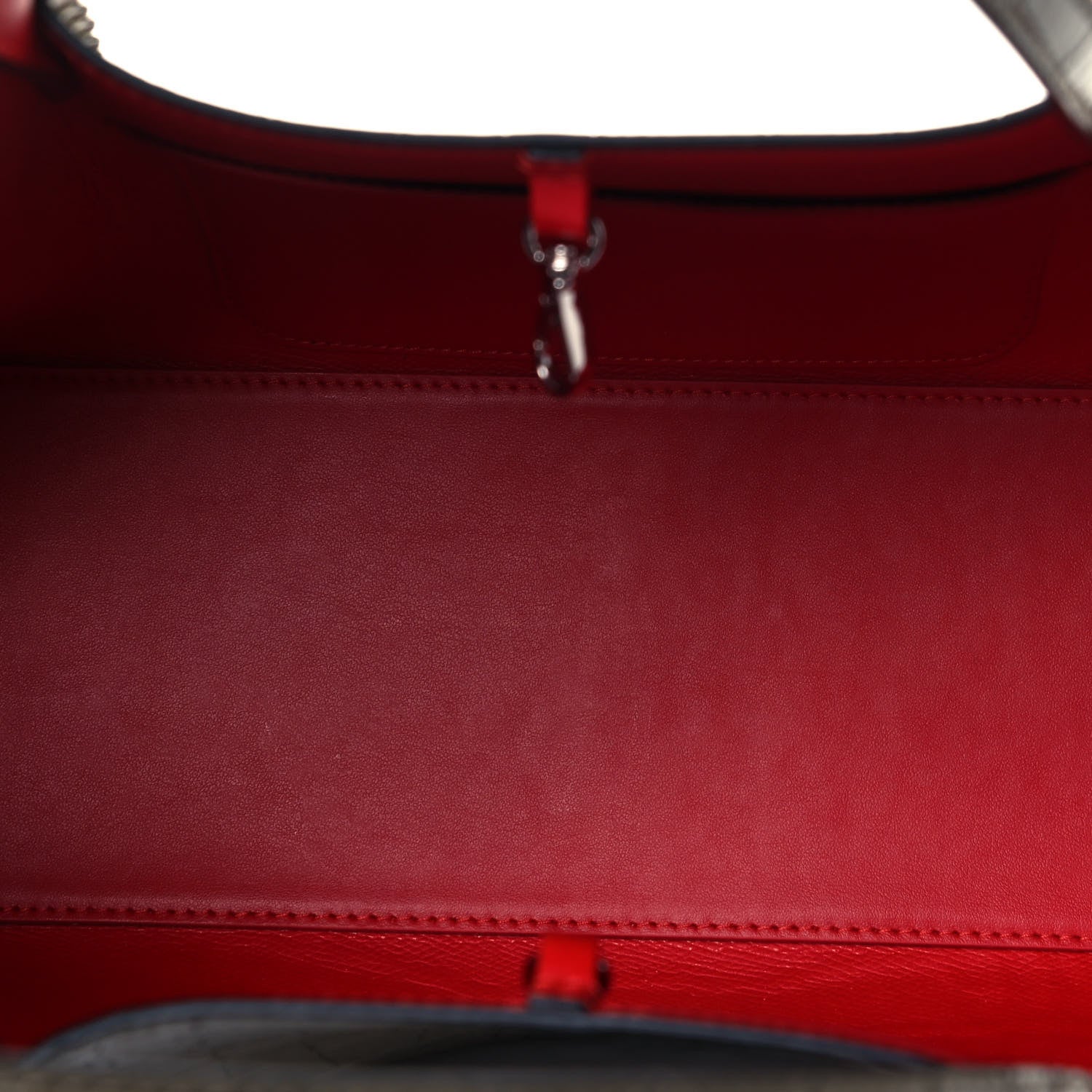 Christian Louboutin Crocodile Embossed Calfskin Spiked Small Cabarock Shopper Tote Silex 4 of 7