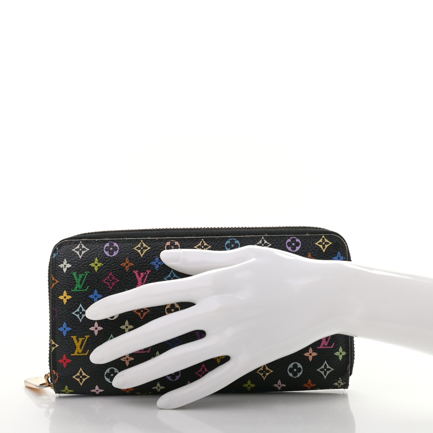 Louis Vuitton Monogram Multicolor Zippy Wallet Black 2 of 10