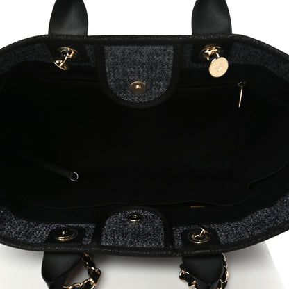 Chanel Lurex Boucle Medium Deauville Tote Black 5 of 10