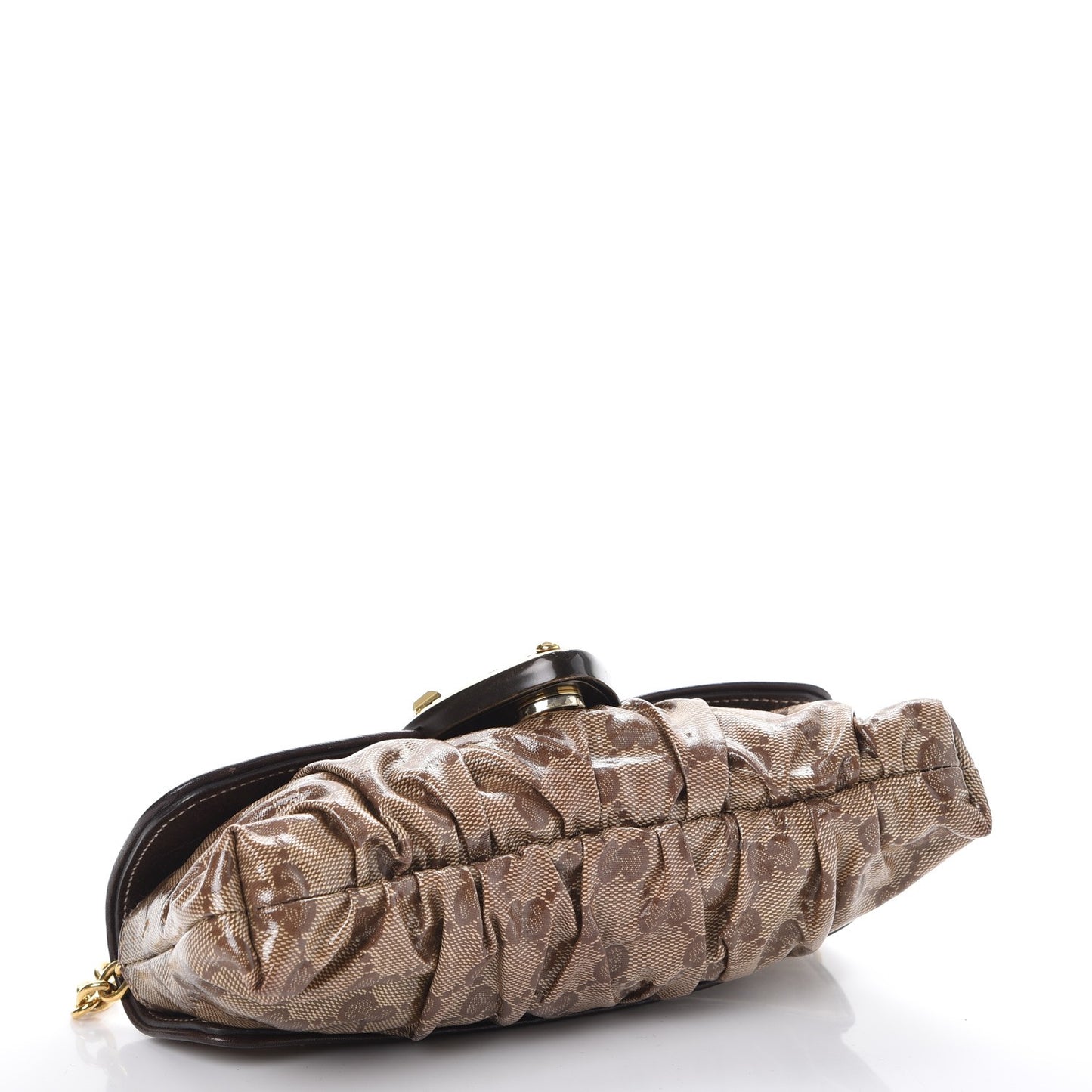 Crystal Monogram Babouska Clutch Dark Brown