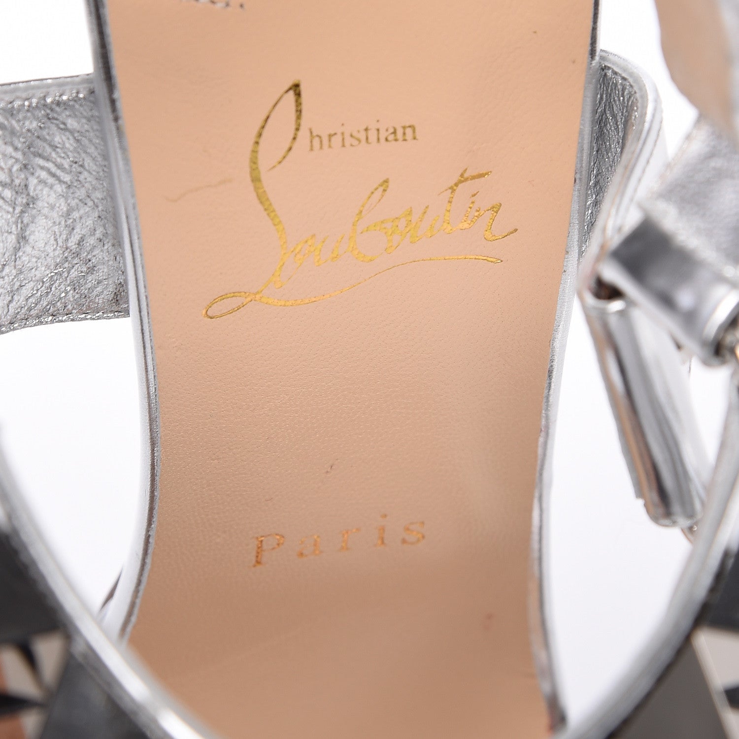 Christian Louboutin Specchio Miziggoo Spiked 120 Pumps 39 Silver 7 of 8
