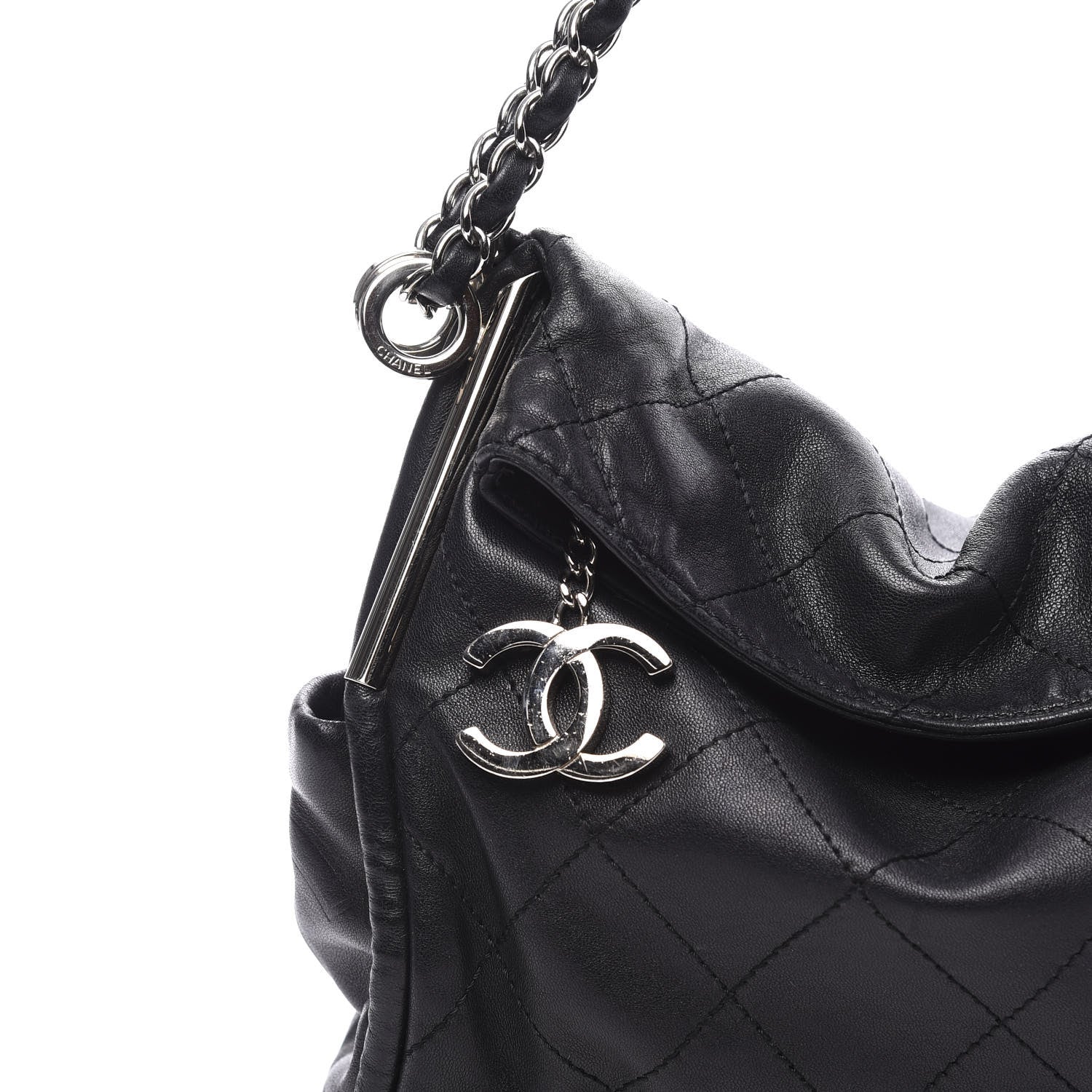 Chanel Lambskin Stitched Medium Ultimate Soft Tote Black 9 of 9