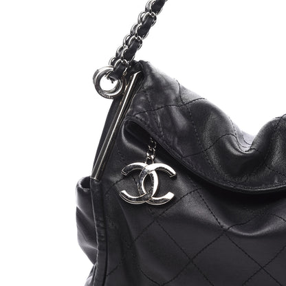 Chanel Lambskin Stitched Medium Ultimate Soft Tote Black 9 of 9