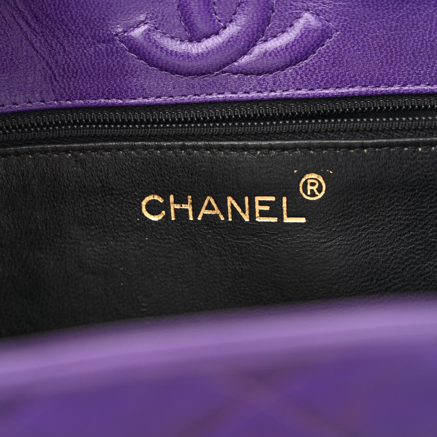 Satin Quilted Flap Shoulder Bag Purple
