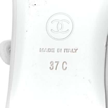 Chanel Lambskin Mary Jane Flats 37 White 8 of 13