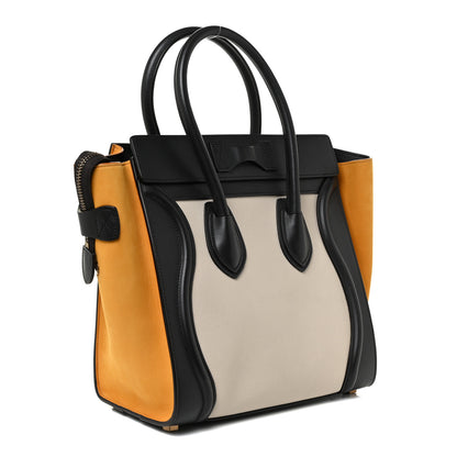 Celine Baby Grained Calfskin Nubuck Micro Tri-Color Luggage Desert 3 of 16