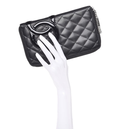 Chanel Calfskin Cambon Zip Around Organizer Wallet Black 2 of 16