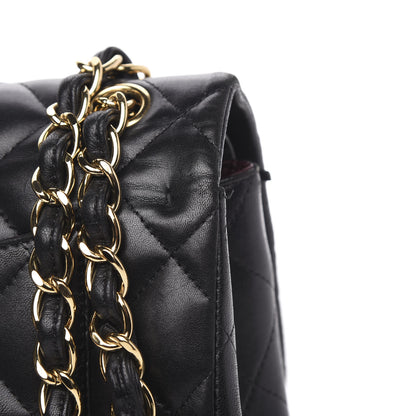 Chanel Lambskin Quilted Jumbo Double Flap Black 16 of 19
