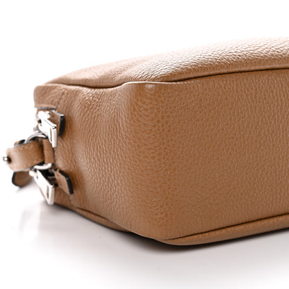 Prada Vitello Daino Soft Medium Double Zip Shoulder Bag Sesamo 10 of 11