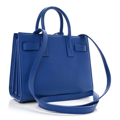 Saint Laurent Grained Calfskin Nano Sac De Jour Royal Blue 3 of 8