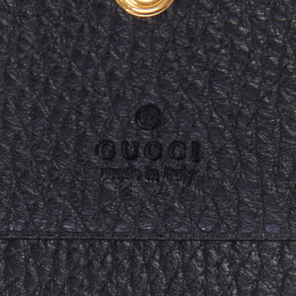 Gucci Pebbled Calfskin GG Marmont Card Case Black 7 of 7
