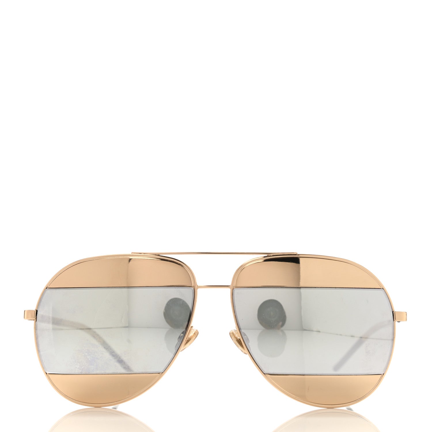 Christian Dior Split 1 Aviator Sunglasses Gold 2 of 6