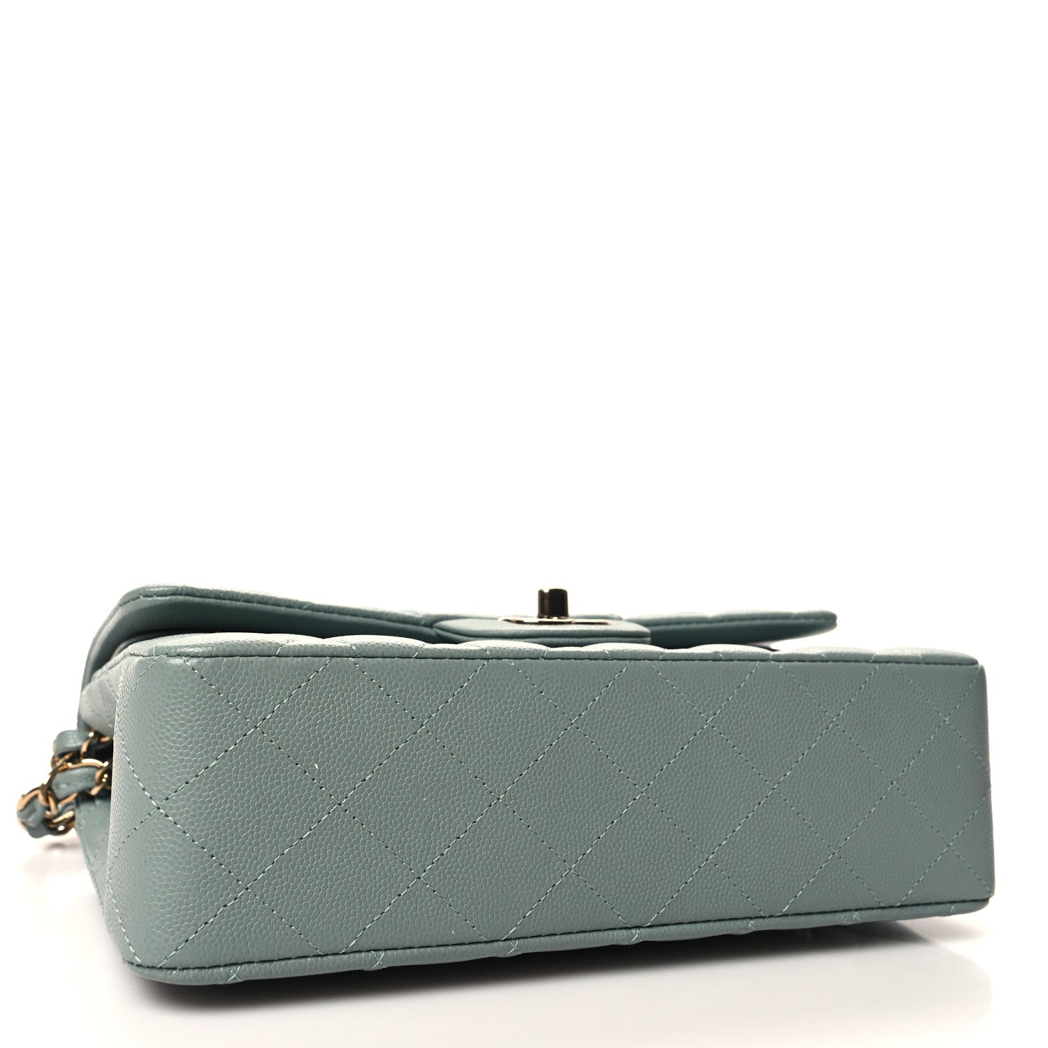 Chanel Caviar Quilted Small Double Flap Light Blue 4 of 11