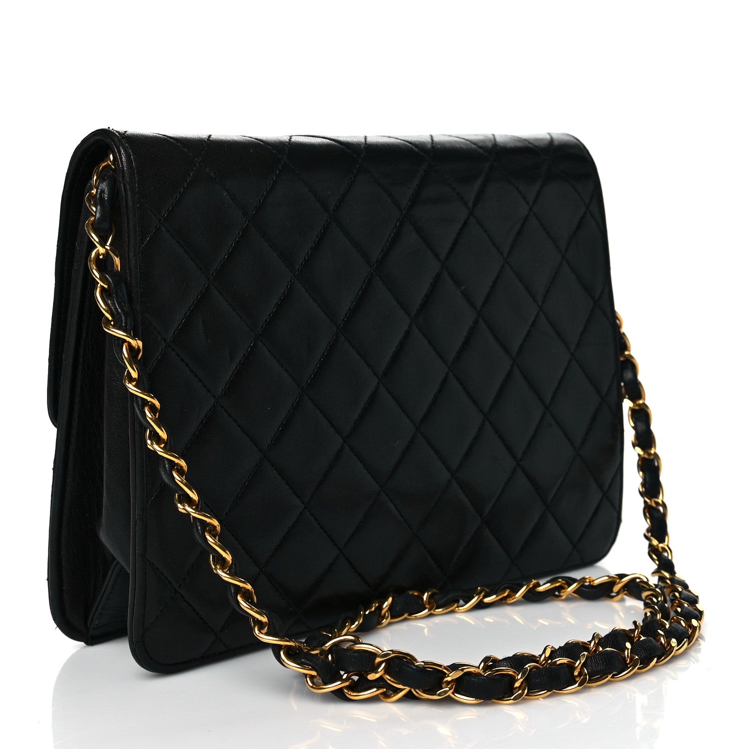 Chanel Lambskin Quilted Small Single Flap Black 2 of 11