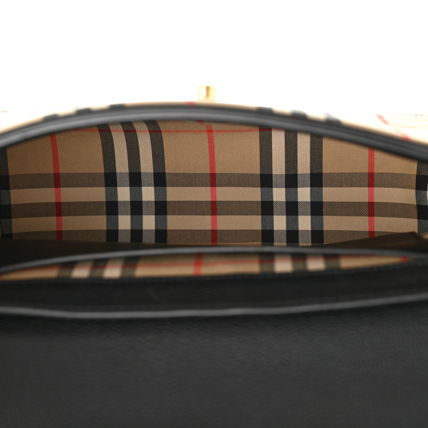 Burberry Grainy Calfskin Vintage Check Note Crossbody Bag Black 5 of 10