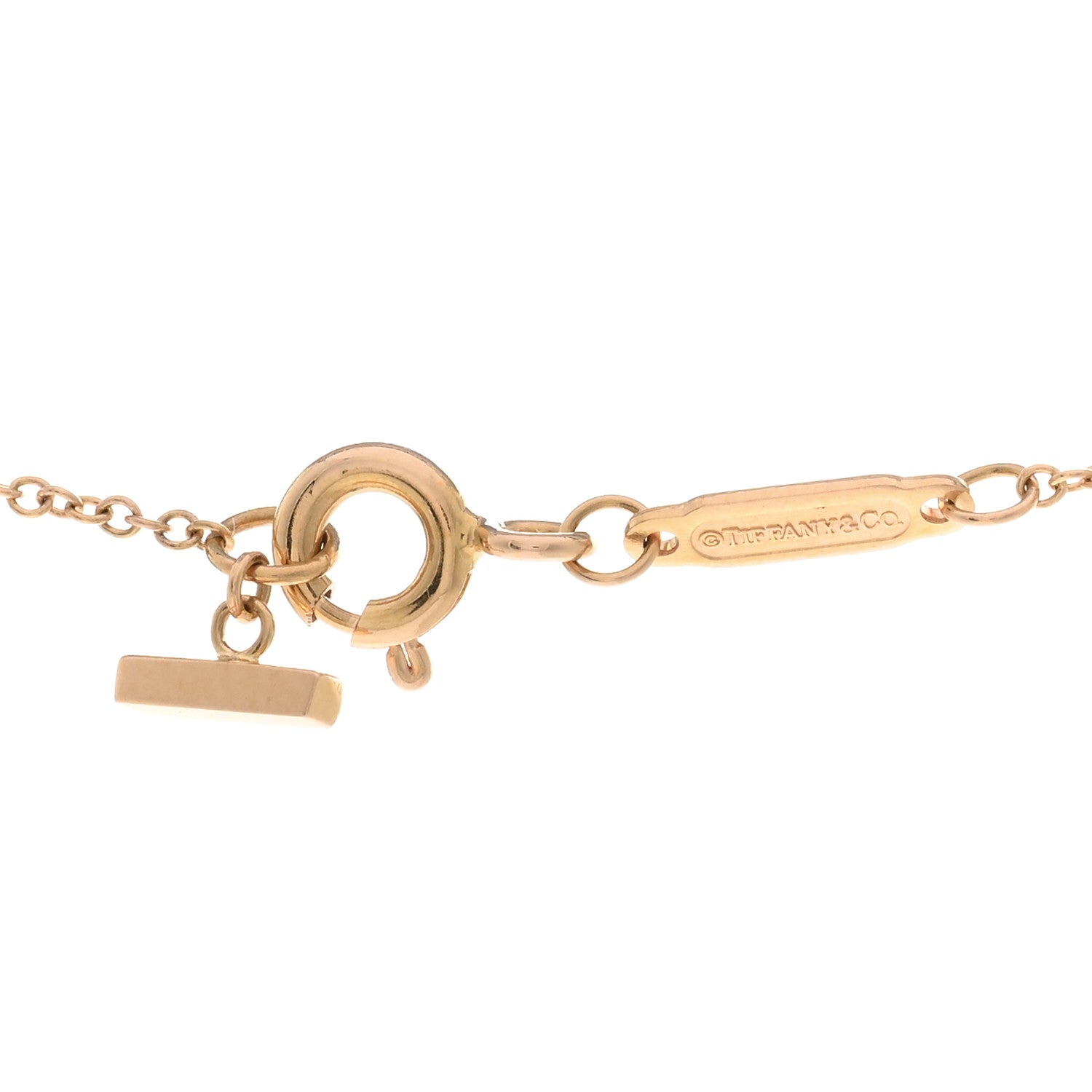 Tiffany 18K Yellow Gold Small T Smile Pendant Necklace 4 of 4