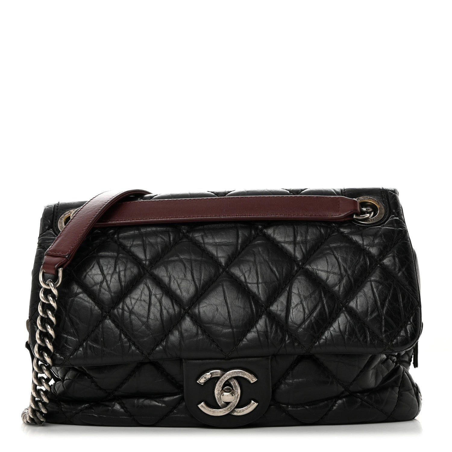 Chanel Aged Calfskin Medium New Portobello Flap Black 1 of 10