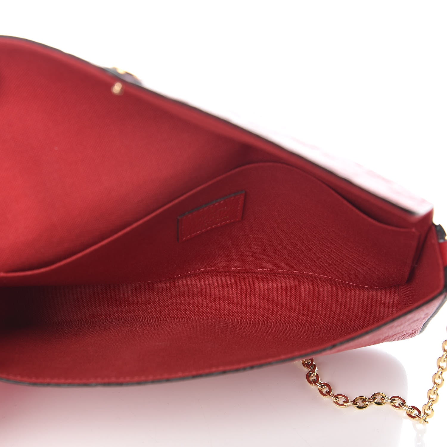 Louis Vuitton Empreinte Pochette Felicie Chain Wallet Scarlet 4 of 12