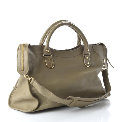 Balenciaga Chevre Gold Metallic Edge Hardware City Beige Latte 3 of 10