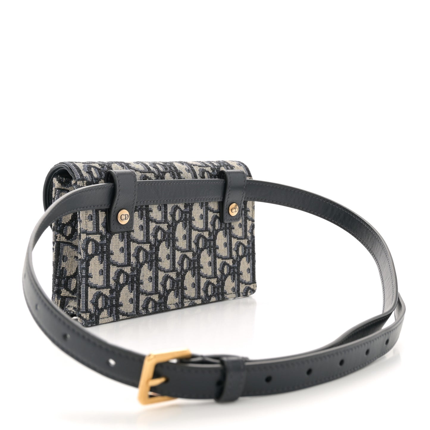 Oblique Saddle Belt Bag Blue