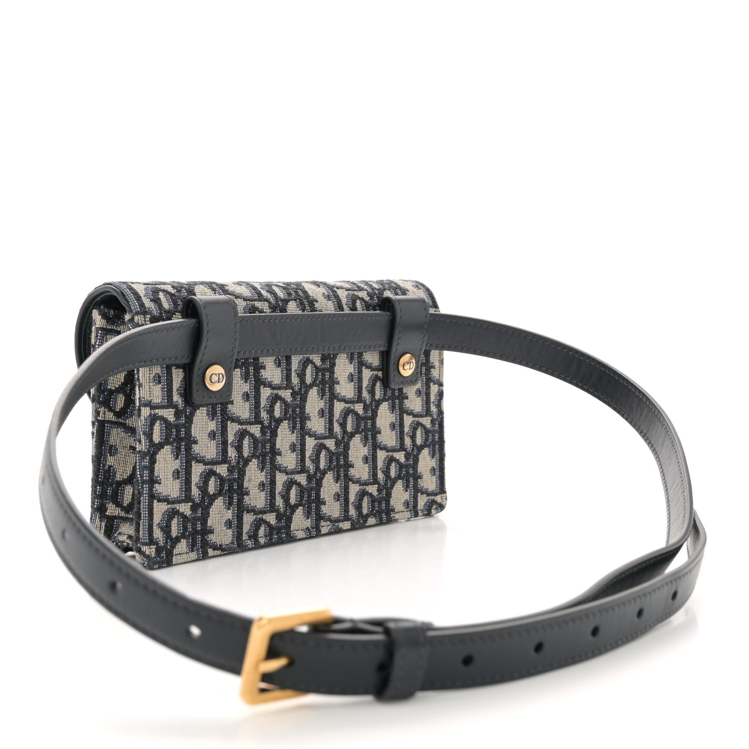 Christian Dior Oblique Saddle Belt Bag Blue 3 of 11