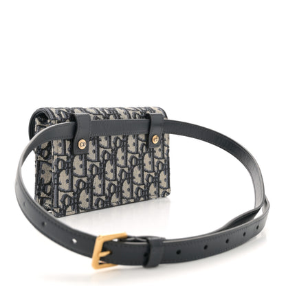 Christian Dior Oblique Saddle Belt Bag Blue 3 of 11